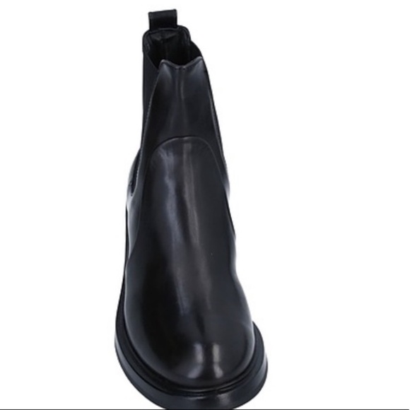AGL Leather Chelsea Heeled Ankle Boot Western Combat Block Heel Bootie 40 - Picture 2 of 8